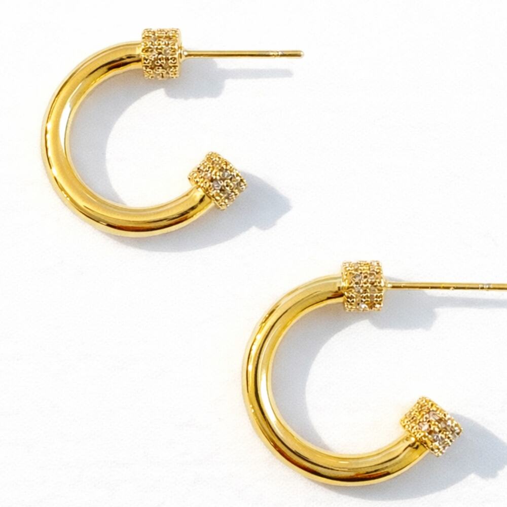 Simply Aiden Hoop Earrings | 18k Gold Plated